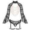 Abierta Fina Bolero Top Delicate Lace Set 2251493