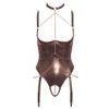 Abierta Fina Shelf Bra Crotchless Body with Chains 2644924 Golden