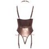 Abierta Fina Shelf Bra Crotchless Body with Chains 2644924 Golden