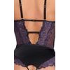 Cottelli Crotchless Lace Body with Suspenders 2643561 Black