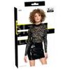 Black Level Vinyl Dress with Lace