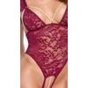 Cottelli Lace Crotchless Body with Stimulating Pearls 2644932 Red
