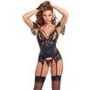Cottelli Elegant Satin Shine Basque with Stimulating Pearls 2633205 Black