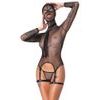 Bad Kitty Net Basque with Head Mask & Long Sleeves Set