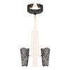 Rosy Gold Lace Cuffs and Collar Black