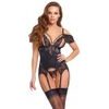 Cottelli Elegant Satin Shine Basque with Stimulating Pearls 2633205 Black