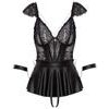 Cottelli Bondage Style Babydoll Set with Handcuffs