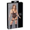 Przezroczysty body z koronką i odkrytym biustem Cottelli Collection Bondage