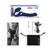 Strap-on-me Multi Orgasm Strap-On Vibrator with Licking Stimulator Blue S