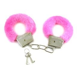 Kajdanki z futerkiem różowe