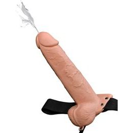 Fetish Fantasy 9" Hollow Squirting Strap On with Balls