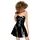 Black Level Vinyl Mini Dress with Corset Top