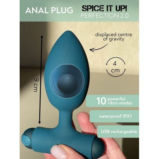Analny Korek z ładowanym vibrobulletkiem Spice it Up Perfection 2.0