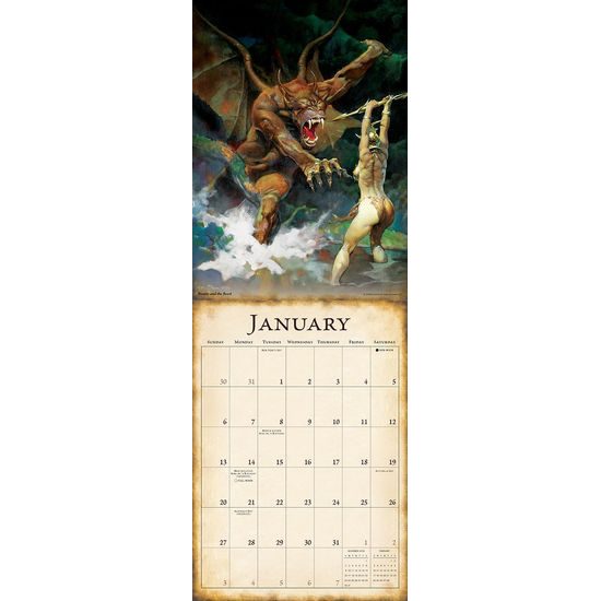 FANTASY ART OF FRANK FRAZETTA - 2019 CALENDAR ***50% OFF!***