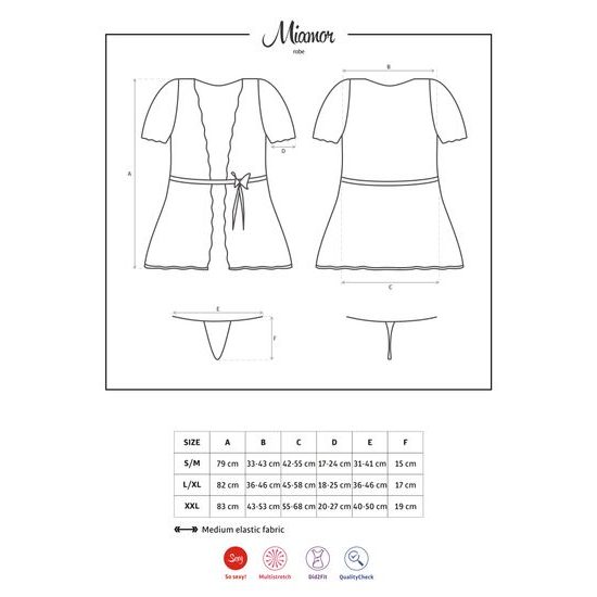 Szlafrok Obsessive Miamor robe