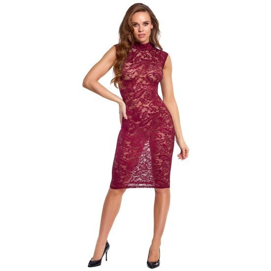 Cottelli Long Lace Dress 2718979 Red
