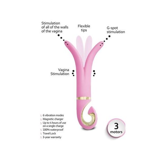 Podwójny wibrator G-Vibe 3 Candy Pink