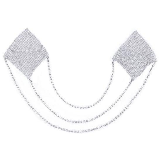 Nipple Stickers Square, silver