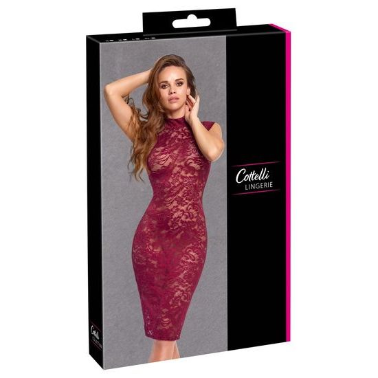 Cottelli Long Lace Dress 2718979 Red