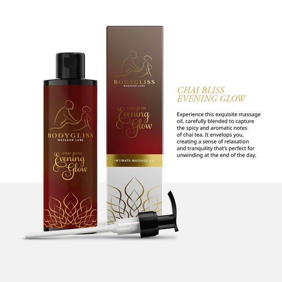 BodyGliss Intimate Massage Oil Chai Bliss Evening Glow 150 ml