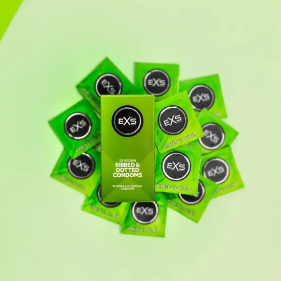 EXS Comfy Fit Ribbed and Dotted Condoms 12 szt