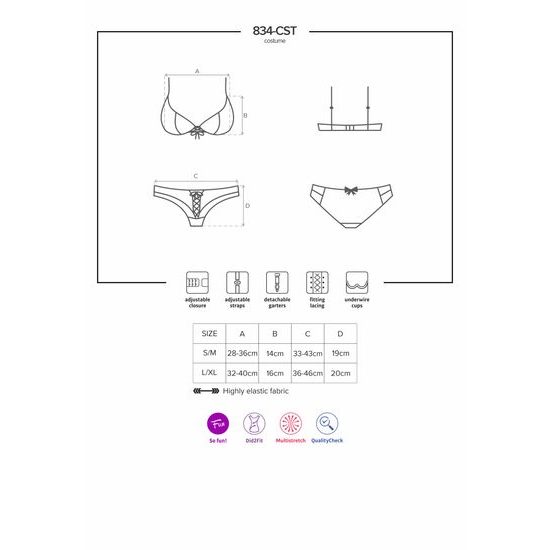 Seksowny kostium 834 CST Obsessive model 113381