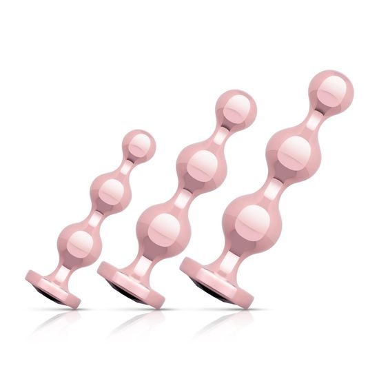 Rosy Gold - anal dildo set (rose gold)