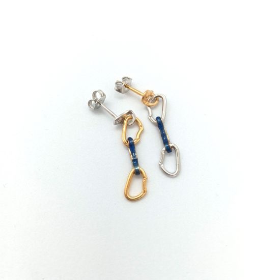 Náušnice Sampaoli Spit & Express BR-RH-GO-SI plated blue