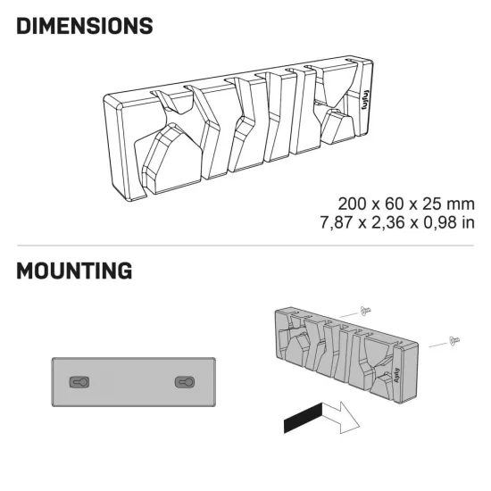 Věšák na klíče Fujfuj Classic Oak Wood Hipster