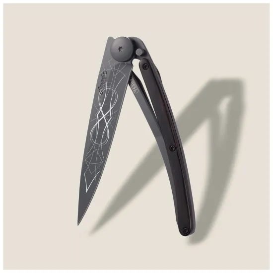 Nůž Deejo 9GB102 Tattoo black 27g Ebony wood Infinity