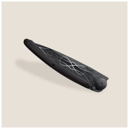 Nůž Deejo 9GB102 Tattoo black 27g Ebony wood Infinity