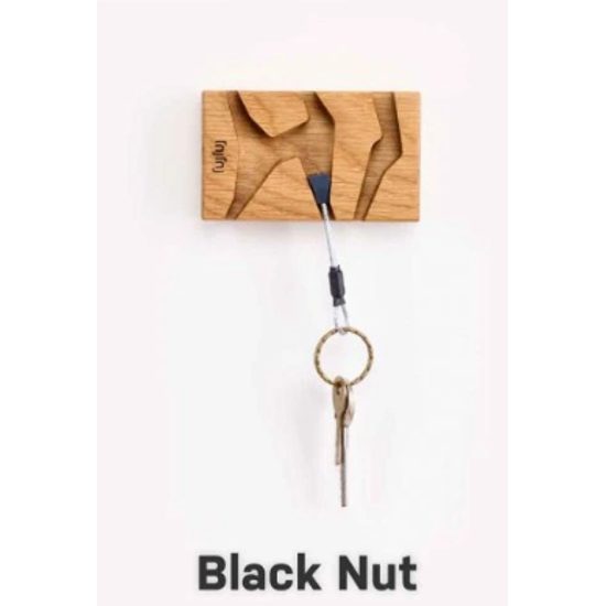Věšák na klíče Fujfuj Mini 2 Oak Wood Black Nut