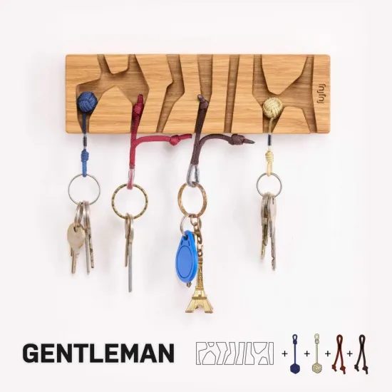 Věšák na klíče Fujfuj Classic Oak Wood Gentleman