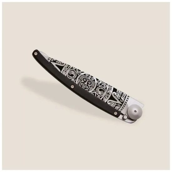 Nůž Deejo 1CB073 Tattoo 27g Ebony wood Aztec Sun