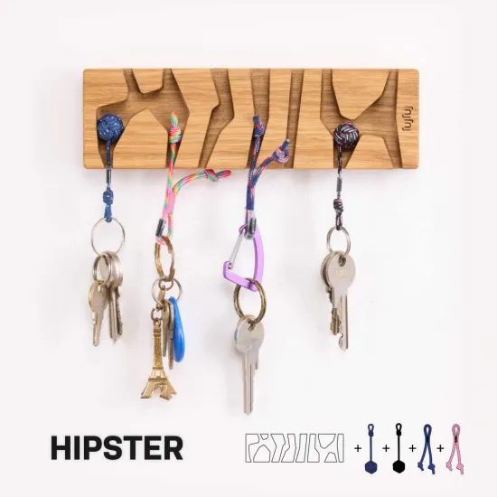 Věšák na klíče Fujfuj Classic Oak Wood Hipster
