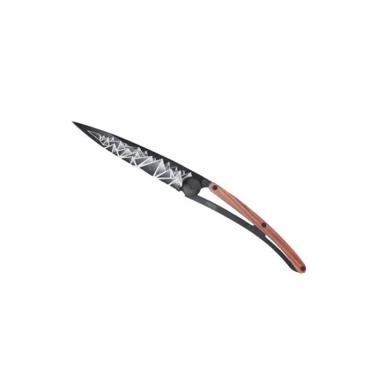 Nůž Deejo 1GB129 Tattoo Earth black 37g Coral wood Trek