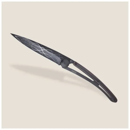 Nůž Deejo 9GB102 Tattoo black 27g Ebony wood Infinity