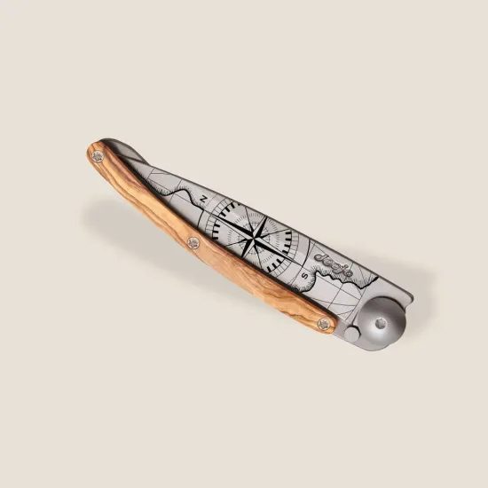 Nůž Deejo 9CB103 Tattoo 27g olive wood Terra Incognita