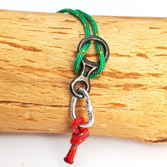 Přívěsek Sampaoli Carabiner & Eight BR-RH-RU red-green