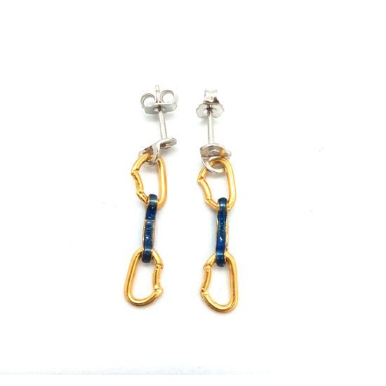 Náušnice Sampaoli Spit & Express BR-RH-GO plated blue