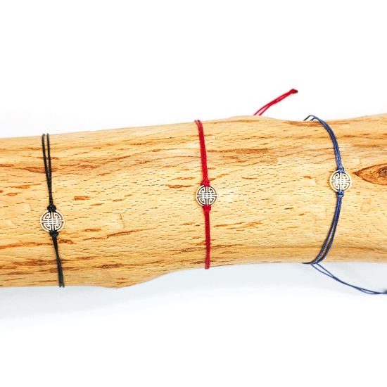 Náramek ZuzHam Stříbro Simple Čínský uzel