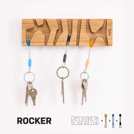Věšák na klíče Fujfuj Classic Oak Wood Rocker