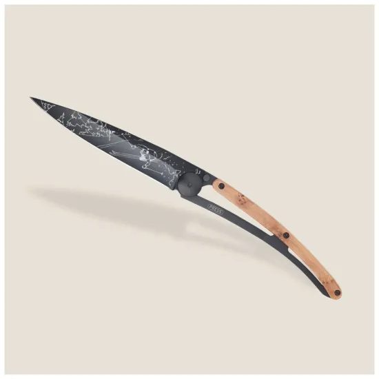 Nůž Deejo 1GB116 Tattoo black 37g Juniper wood Ski