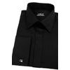 Fekete rejtett gombolású slim fit férfiing
