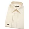 Herren Hemd SLIM beige mit schmalem Streifen