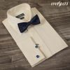 Herren Hemd SLIM beige mit schmalem Streifen