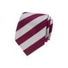 Cravata in dungi cu burgundy si gri