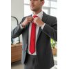 Cravată roșie netedă pentru domni
