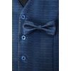 Blaue Herren Weste mit Fliege und Einstecktuch