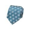 Hellblaue Krawatte mit Blumenmuster